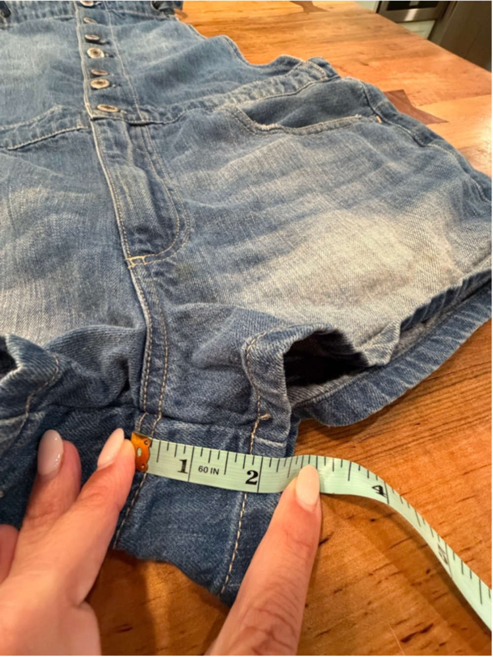 American Eagle Denim Romper Shortalls Halter Neck Button Front Blue Medium - Picture 11 of 11